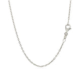 14k White Gold Oval Cable Link Chain (1.50 mm)