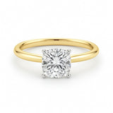 1.50Ct Cushion Lab Grown IGI G/VS1 Diamond Ring in 10K Yellow Gold
