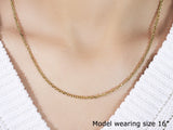 18k Yellow Gold Diamond Cut Cable Link Chain (2.60 mm)