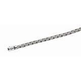 Oxidized Sterling Silver Mens Chain Bracelet in a Cable Motif (8.50 mm)