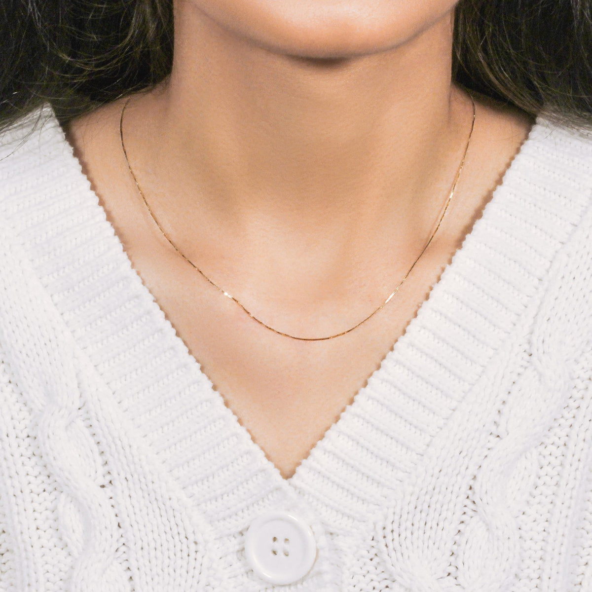 10k Yellow Gold Classic Box Chain (0.45 mm)