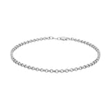 14k White Gold Rolo Bracelet  (2.50 mm)