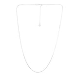 14k White Gold Adjustable Snake Chain (0.80 mm)