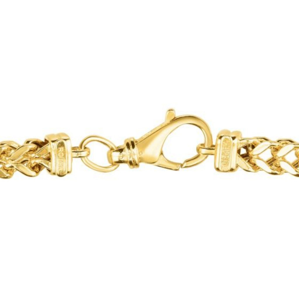 14k Yellow Gold Square Franco Bracelet  (4.40 mm)
