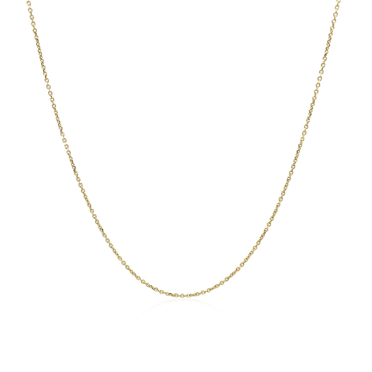 10k Yellow Gold Cable Link Chain (0.50 mm)