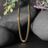 4.0mm 14k Yellow Gold Classic Solid Miami Cuban Chain