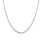 Sterling Silver Rhodium Plated Box Chain (1.10 mm)