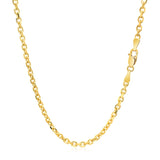 14k Yellow Gold Diamond Cut Cable Link Chain (2.60 mm)