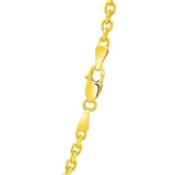 14k Yellow Gold Diamond Cut Cable Link Chain (2.60 mm)
