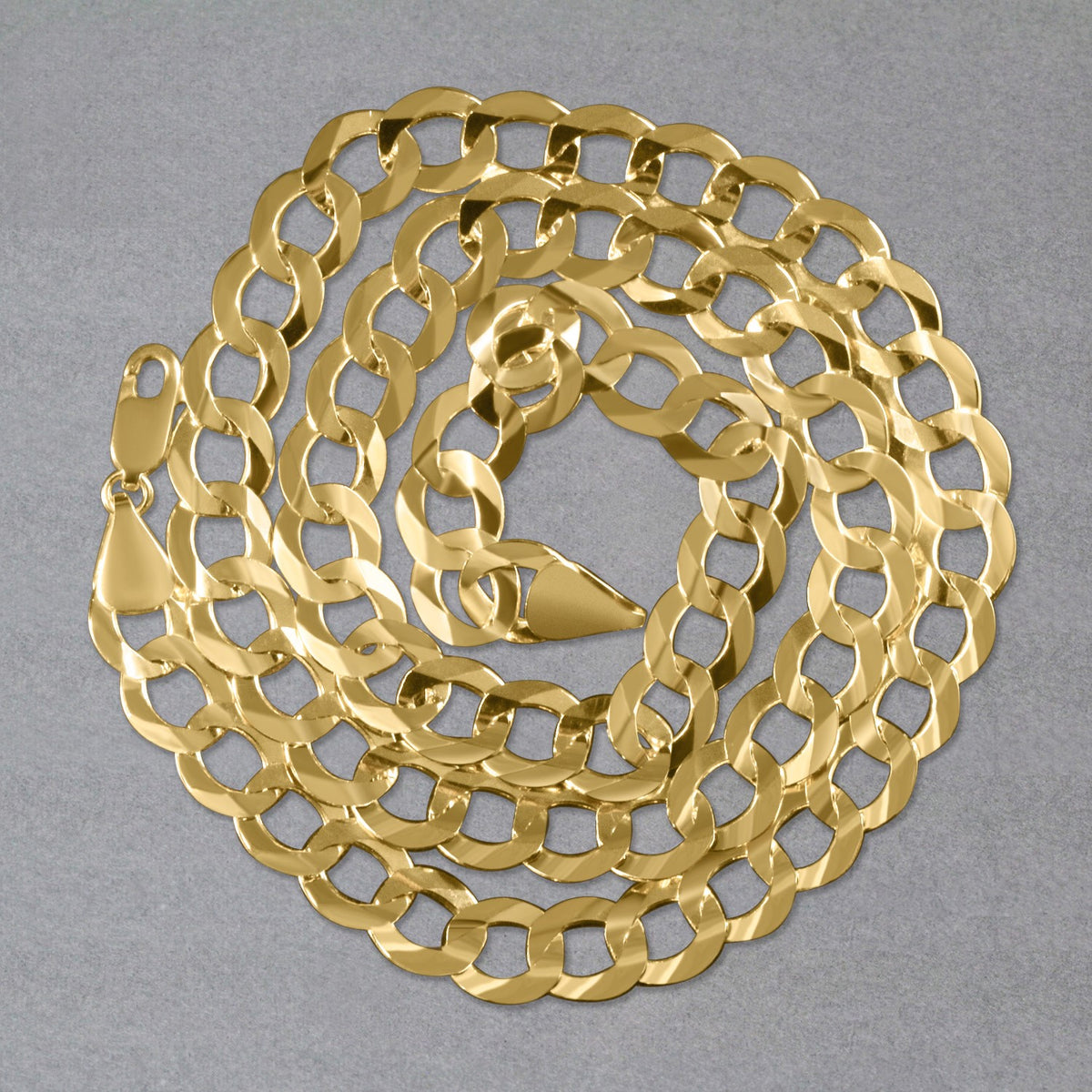 8.2mm 10k Yellow Gold Curb Chain (8.20 mm)