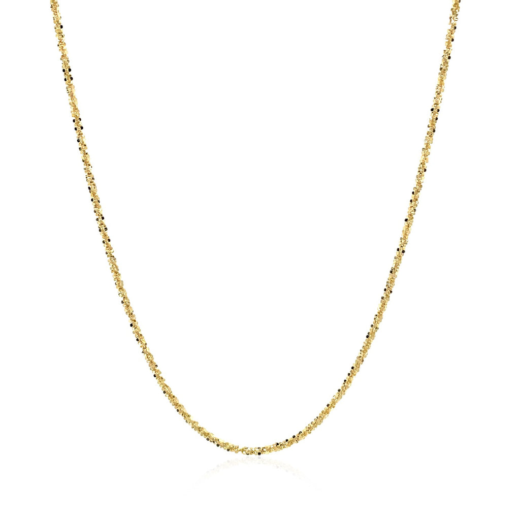 14k Yellow Gold Sparkle Chain (1.10 mm)