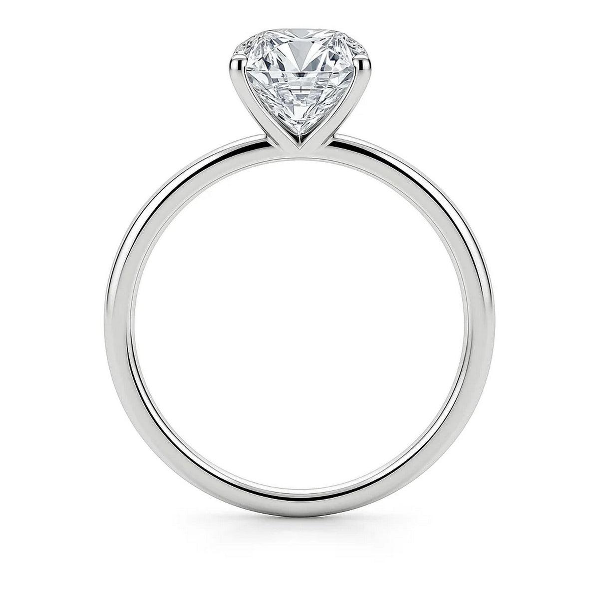 5 Carat Emerald Lab Grown IGI G/VS1 Diamond Solitaire Ring in 14K White Gold