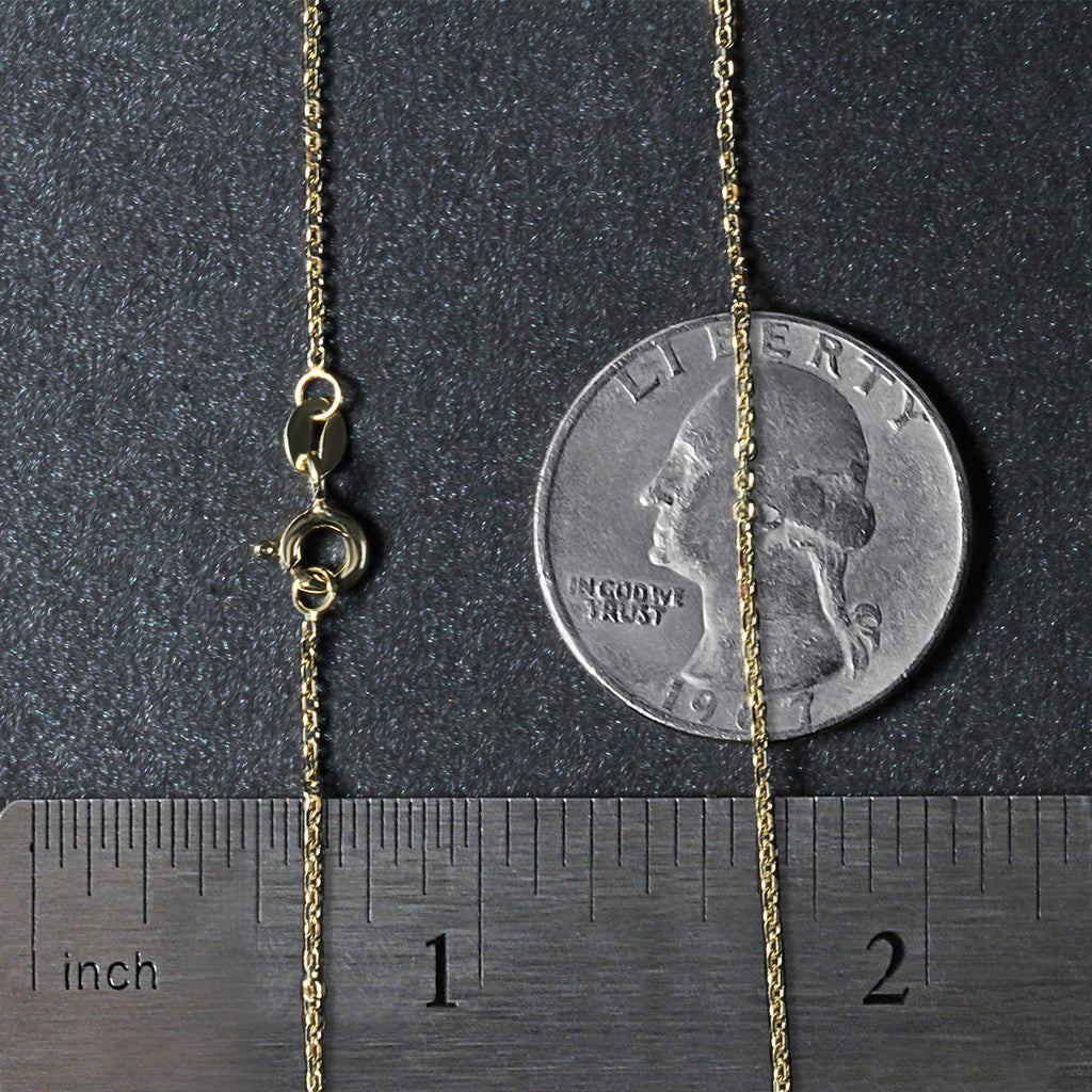 18k Yellow Gold Cable Chain (1.10 mm)