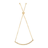 14k Yellow Gold Chain Bar Lariat Style Bracelet (1.00 mm)