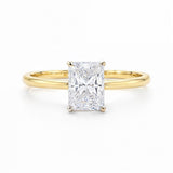 1.50Ct Radiant Lab Grown IGI G/VS1 Diamond Ring in 10K Yellow Gold
