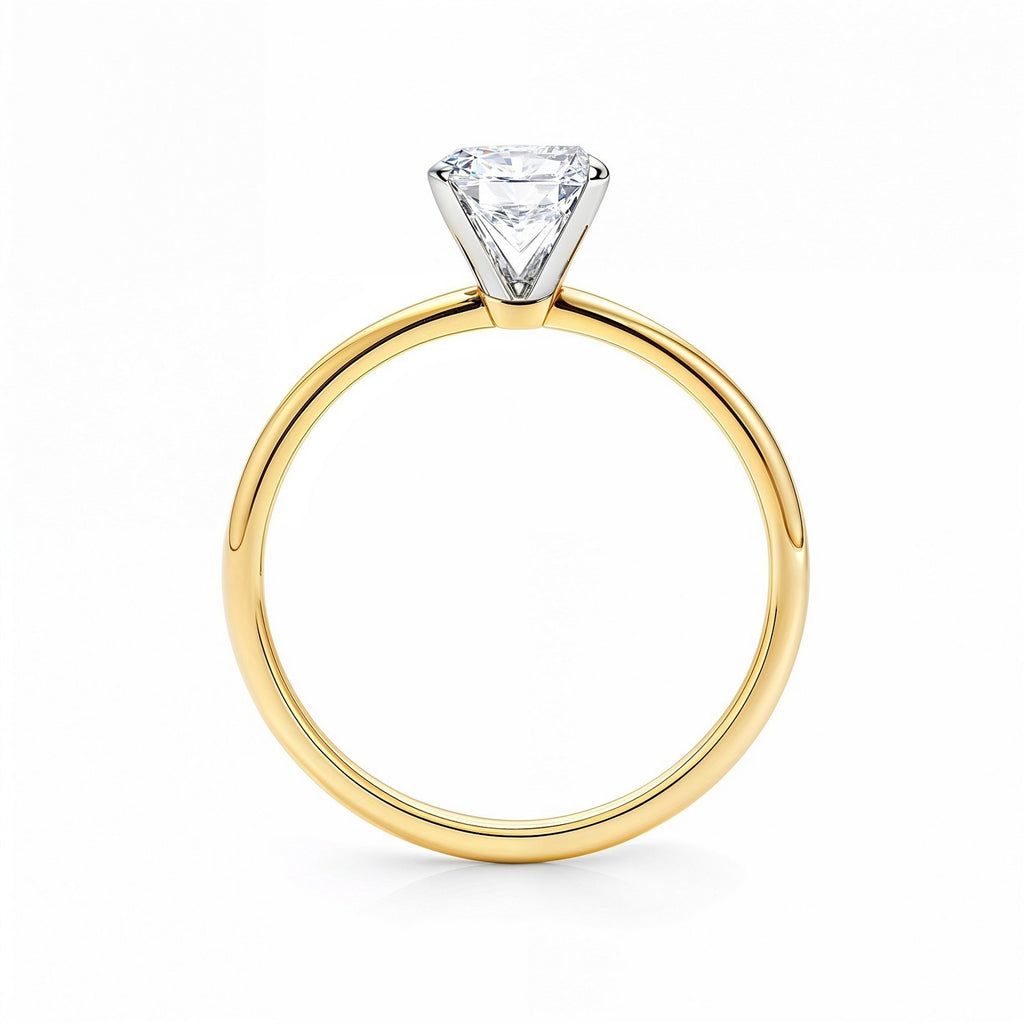 1.50Ct Radiant Lab Grown IGI G/VS1 Diamond Ring in 10K Yellow Gold