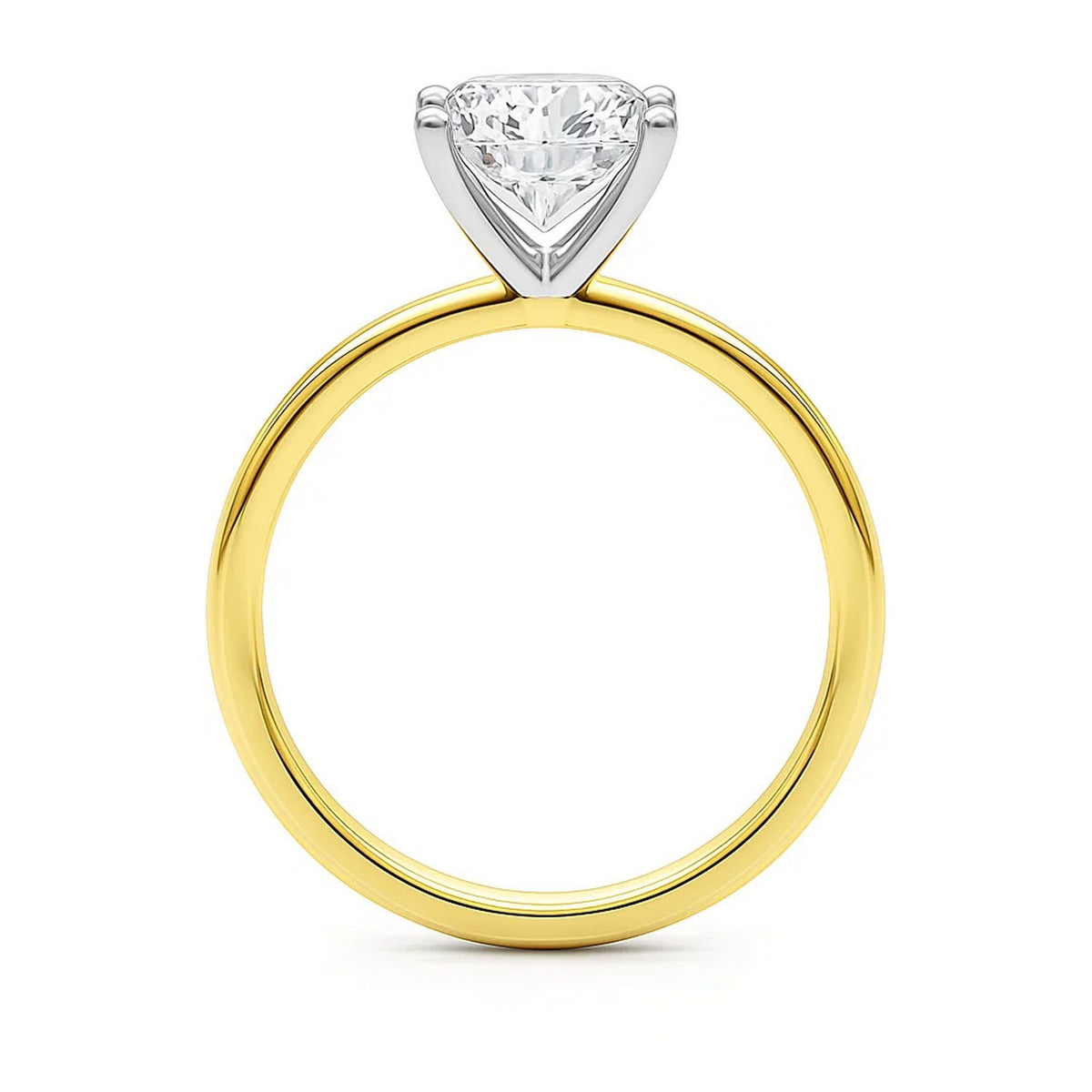 2 Carat Princess Lab Grown IGI G/VS1 Diamond Solitaire Ring in 14K Yellow Gold
