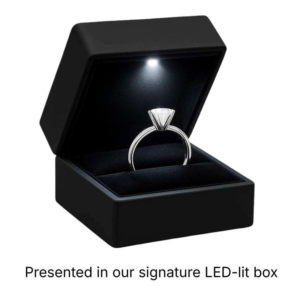 1 1/2 Carat Cushion Lab Grown IGI G/VS1 Diamond Solitaire Ring in 14K White Gold