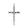 Sterling Silver Polished Crucifix Pendant