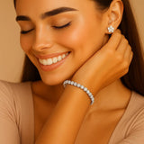 Lab Grown Round Diamond Tennis Bracelet in 14k White Gold (5 cctw  F/G  VS2/SI1)
