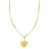 14K Yellow Gold Lucky Forever Heart Necklace