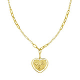 14K Yellow Gold Lucky Forever Heart Necklace