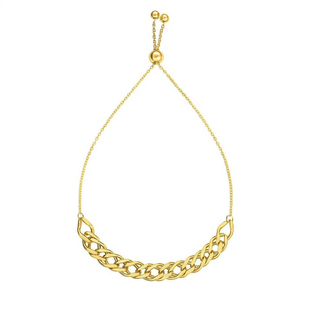 Adjustable Chain Bracelet in 14k Yellow Gold (5.00 mm)