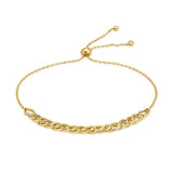 Adjustable Chain Bracelet in 14k Yellow Gold (5.00 mm)