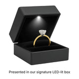 5 Carat Oval Lab Grown IGI G/VS1 Diamond Solitaire Ring in 14K Yellow Gold