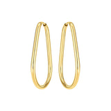 14k Yellow Gold Endless Pear Hoop Earrings