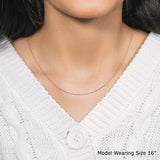 18k Rose Gold Diamond Cut Cable Link Chain (0.80 mm)