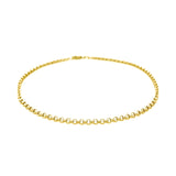 2.3mm 10k Yellow Gold Rolo Anklet