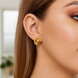 14k Yellow Gold Polished Knot Earrings