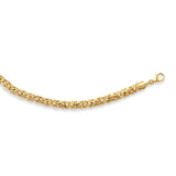 14k Yellow Gold Fancy Byzantine Chain Necklace