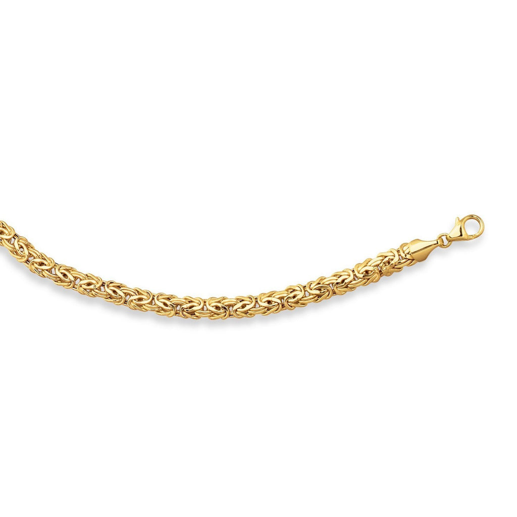 14k Yellow Gold Fancy Byzantine Chain Necklace