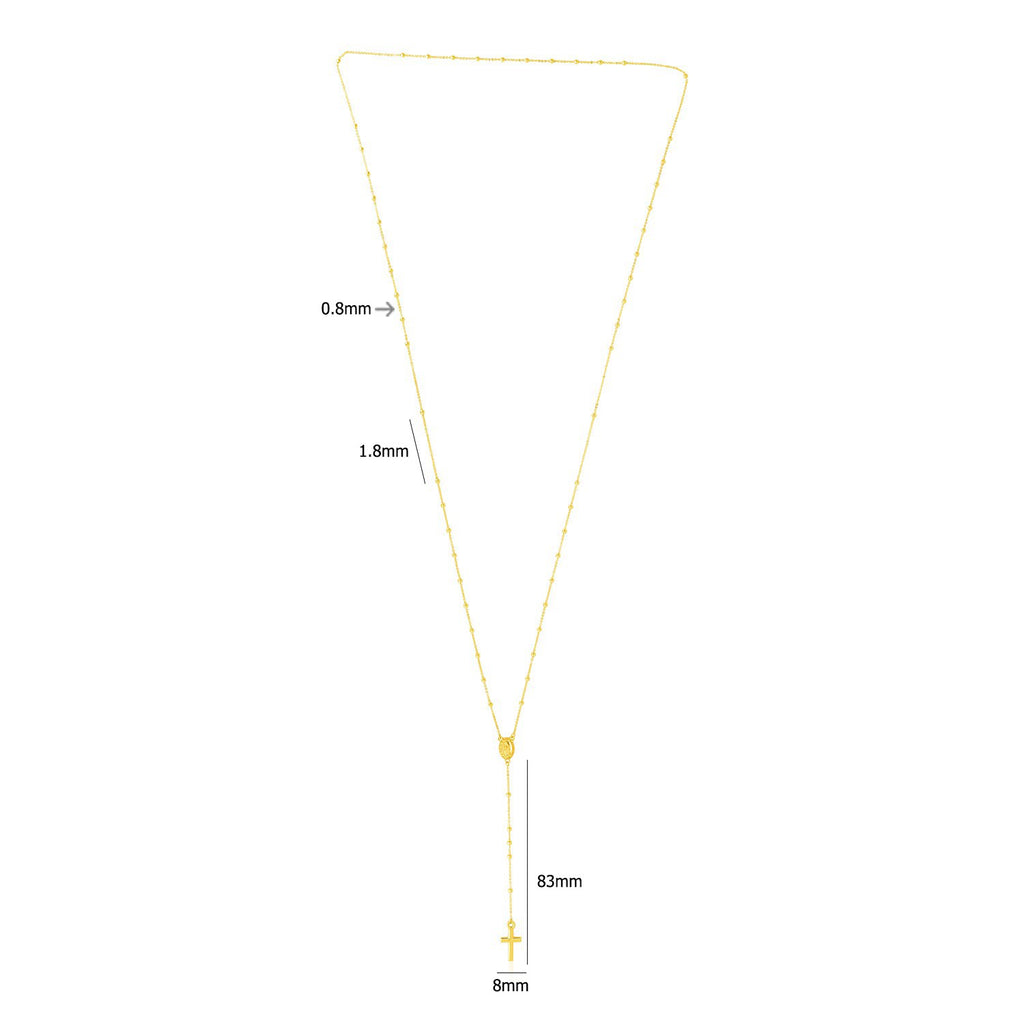 14k Yellow Gold Rosary Necklace