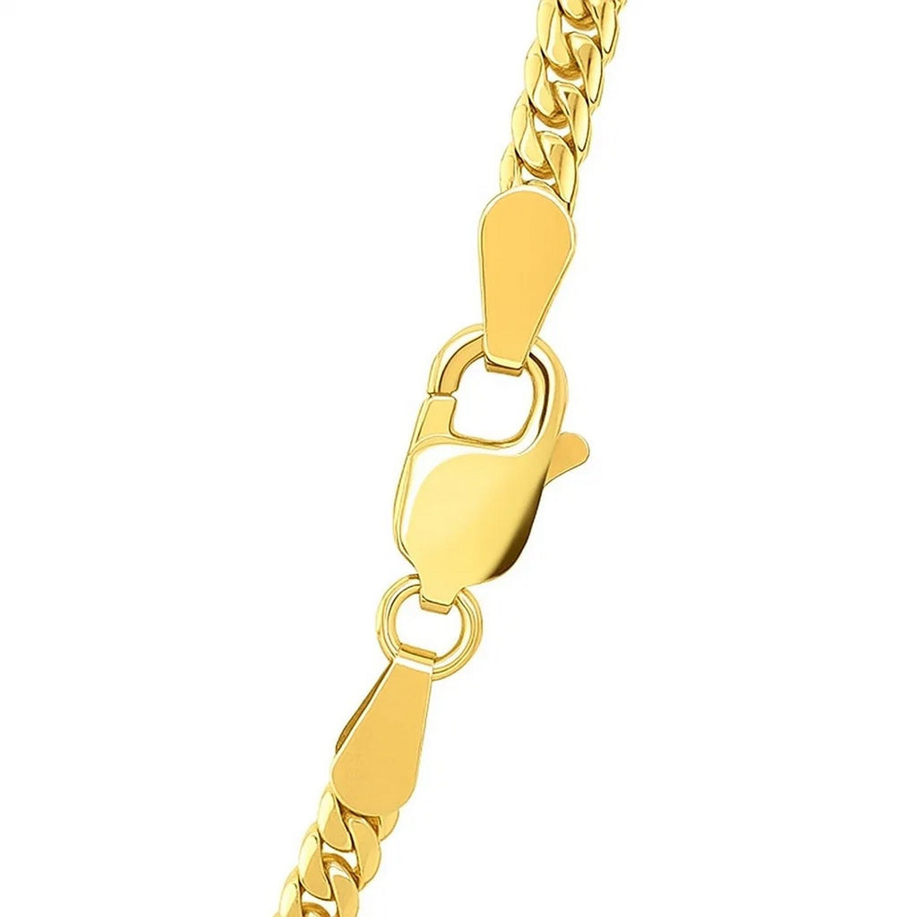 14k Yellow Gold Classic Solid Miami Cuban Chain (2.60 mm)