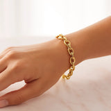 14k Yellow Gold Polished Oval Link Bracelet (6.20 mm)