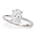 1 1/2 Carat Oval Lab Grown IGI G/VS1 Diamond Solitaire Ring in 14K White Gold
