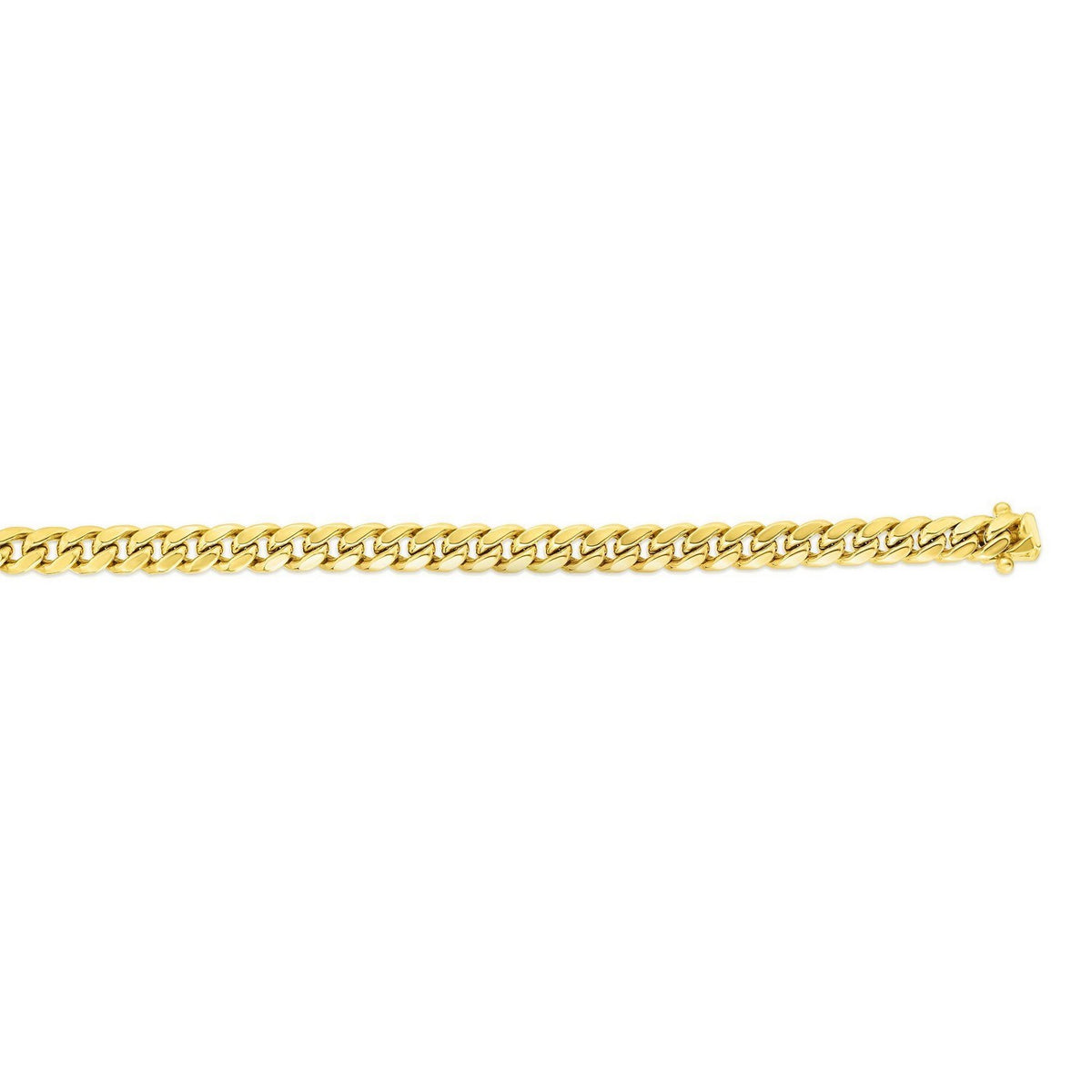 14k Yellow Gold Semi Solid Miami Cuban Bracelet (5.00 mm)