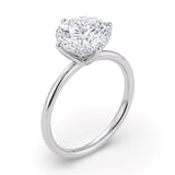 2 Carat Round Lab Grown IGI G/VS1 Diamond Solitaire Ring in Sterling Silver