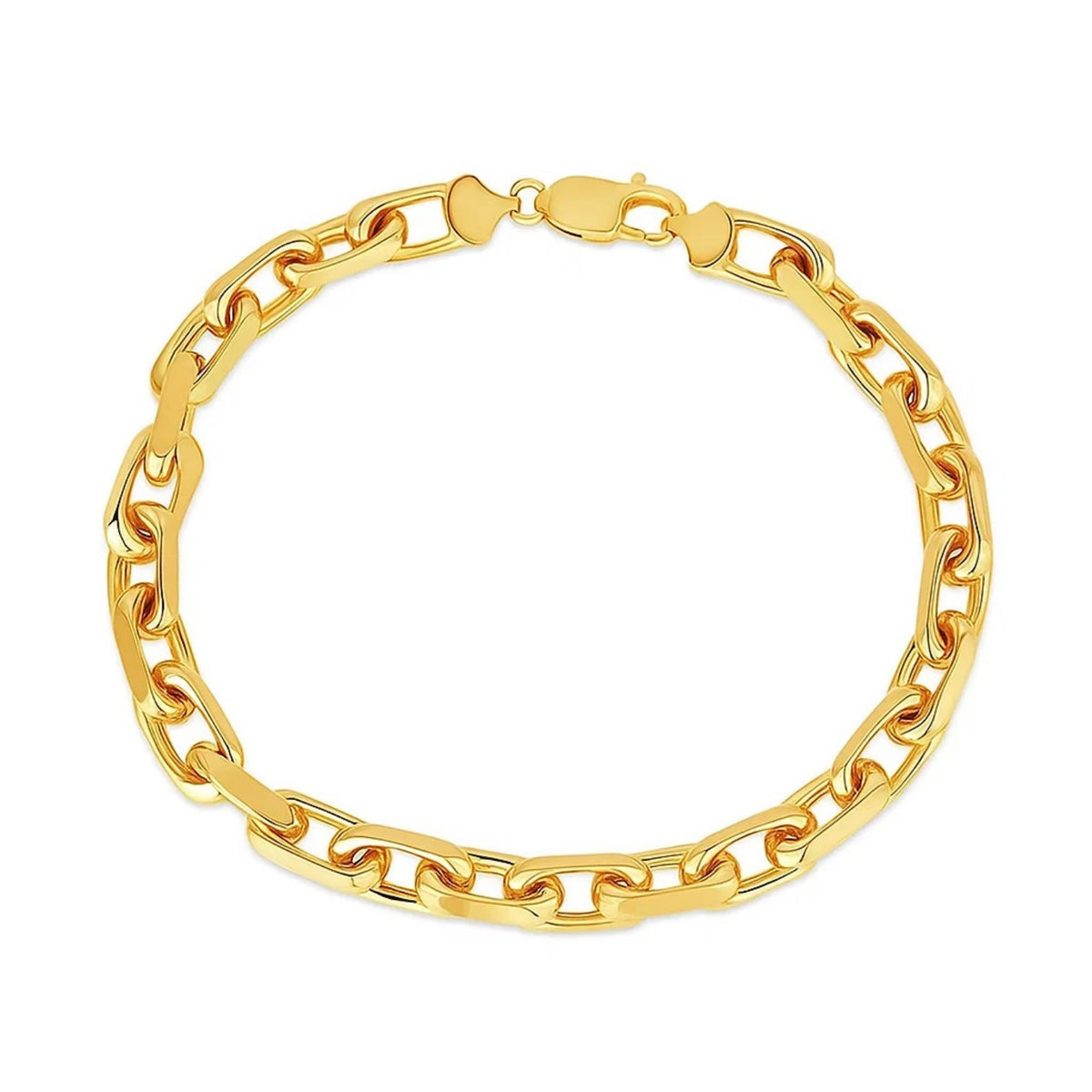 14k Yellow Gold French Cable Chain Bracelet  (6.10 mm)