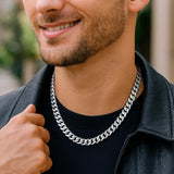 14k White Gold 22 inch Polished Curb Chain Necklace