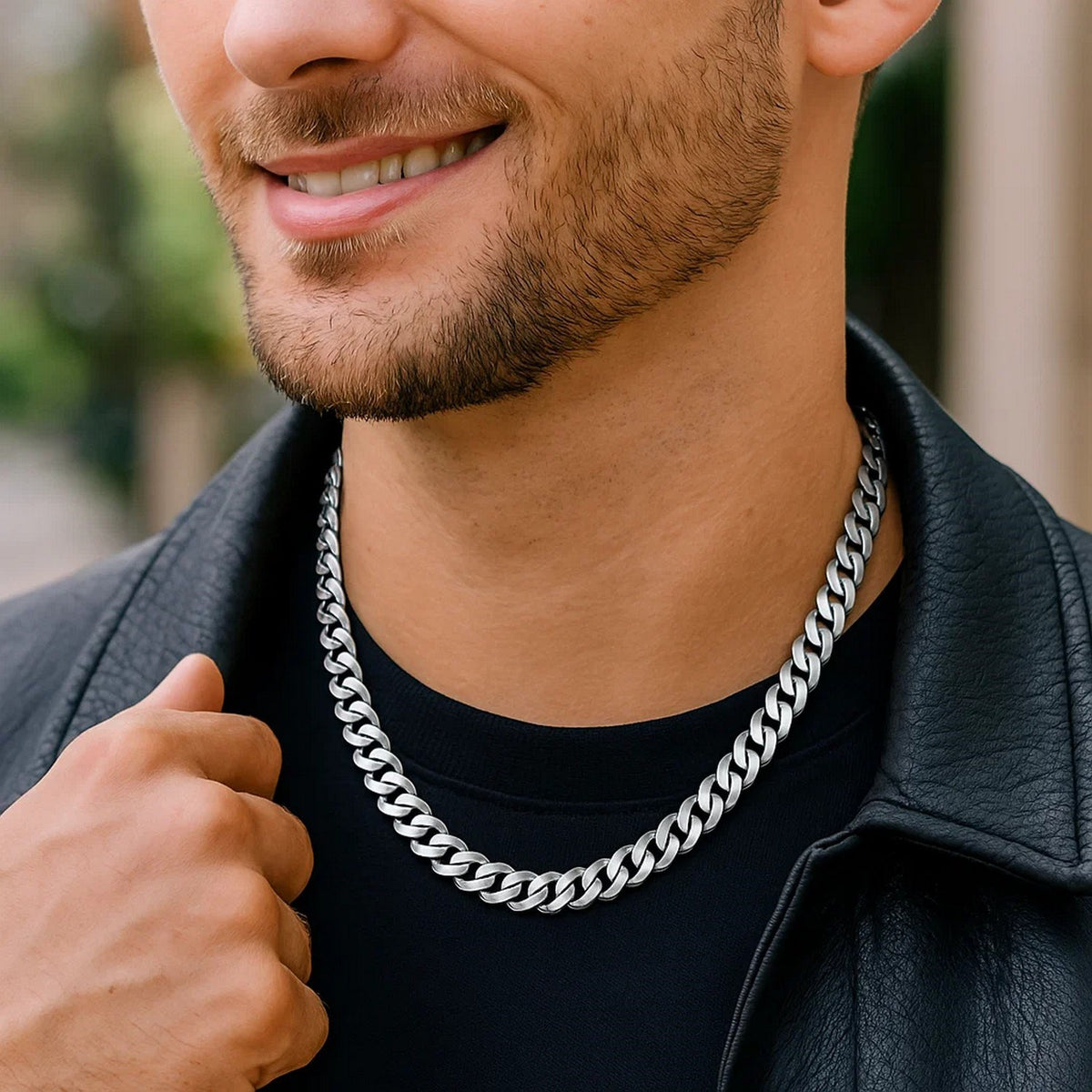 14k White Gold 22 inch Polished Curb Chain Necklace