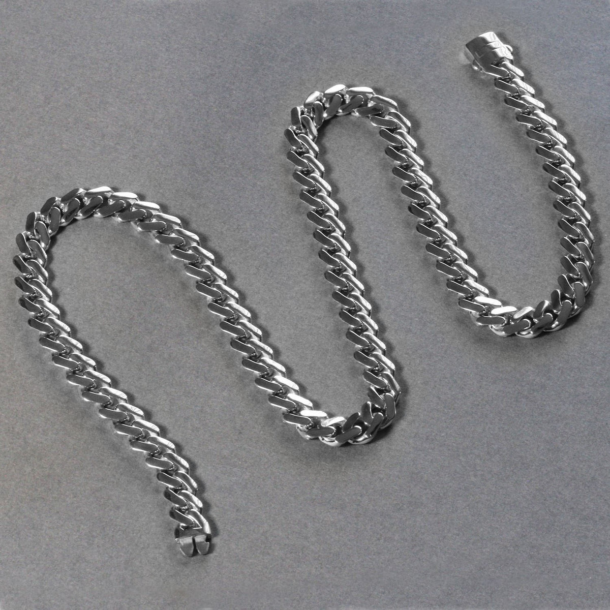 14k White Gold 22 inch Polished Curb Chain Necklace