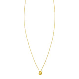 14K Yellow Gold Puffed Mini Heart Pendant Necklace