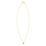 14K Yellow Gold Puffed Mini Heart Pendant Necklace
