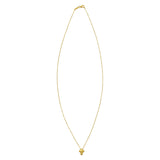 14K Yellow Gold Puffed Mini Cross Pendant Necklace