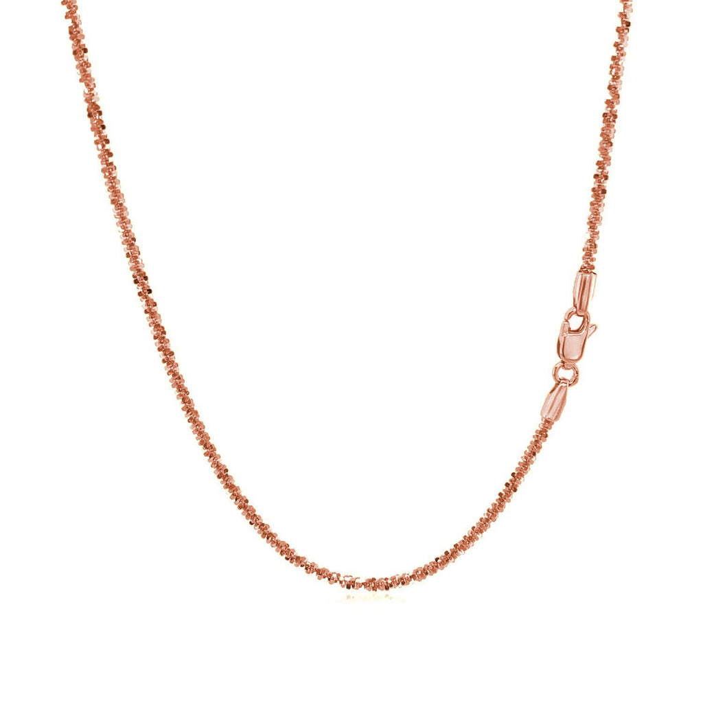 1.50 mm 14K Rose Gold Sparkle Chain