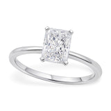 1 1/2 Carat Radiant Lab Grown IGI G/VS1 Diamond Solitaire Ring in 10K White Gold